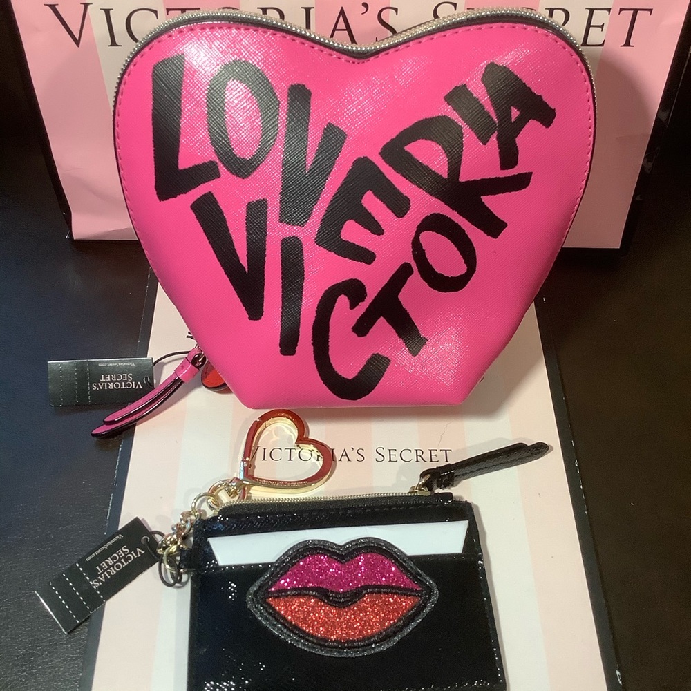 Heart Make-Up Bag & Lip Card Holder - Picture 1 of 12